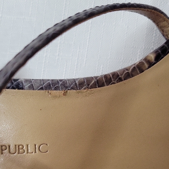 Banana Republic Snakeskin Print  Sandals Elegant Summer Style Size7.5 - Picture 4 of 7